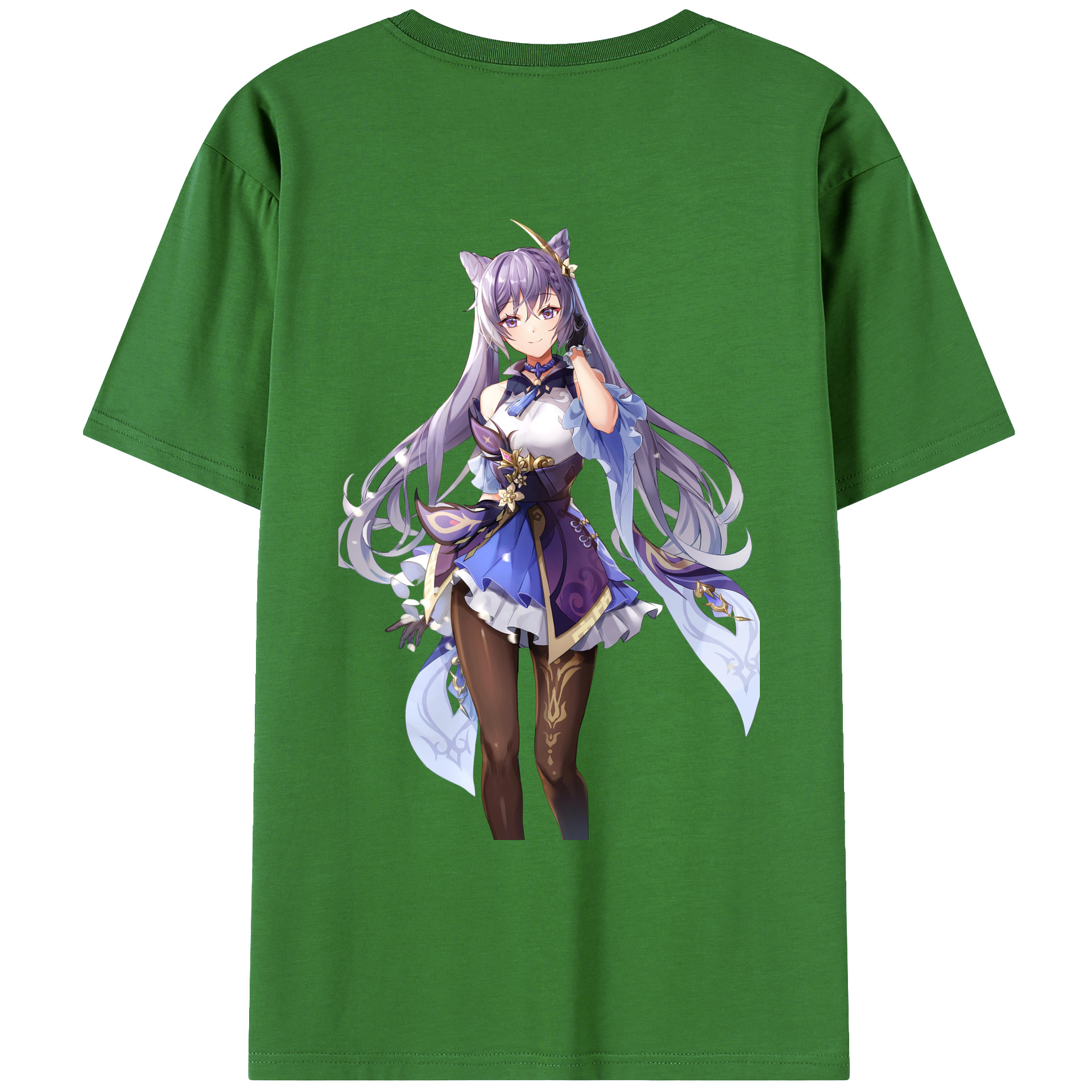 げんし神 刻晴 こくせい genshin Kokusei レディース半袖Tシャツ(バックプリント)